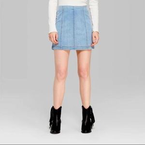 Wild Fable Denim Seamed Skirt
